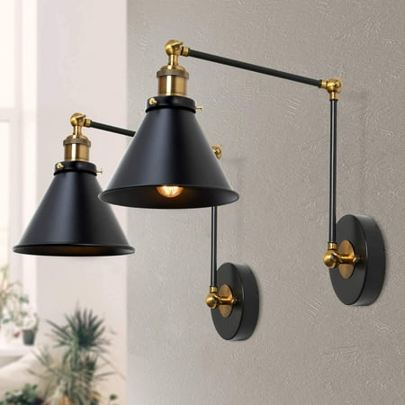 GEDUBIUBOO Swing Arm Wall Lamp Modern Plug in Wall Sconce Hardwired Adjustable Farmhouse Wall Light Fixture Brushed Antique Silver (2 Pack)
GEDUBIUBOO Swing Arm Wall Lamp Modern Plug in Wall Sconce Hardwired Adjustable Farmhouse Wall Light Fixture Brushed Antique Silver (2 Pack)