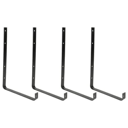 2Pairs Balcony Hanging Hooks Flower Box Brackets Flower Box Groove Hooks
