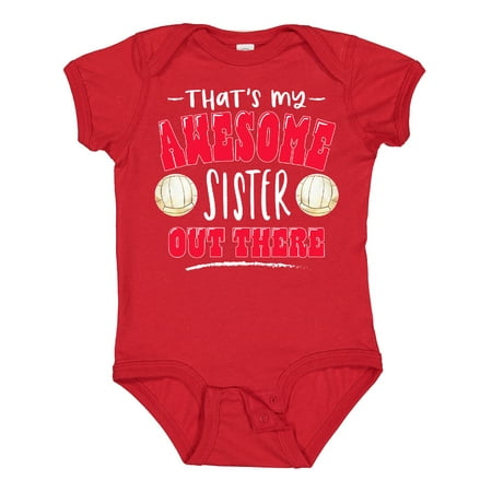 Inktastic That s My Awesome Sister out There with Volleyballs Gift Baby Boy or Baby Girl Bodysuit
Inktastic That s My Awesome Sister out There with Volleyballs Gift Baby Boy or Baby Girl Bodysuit
