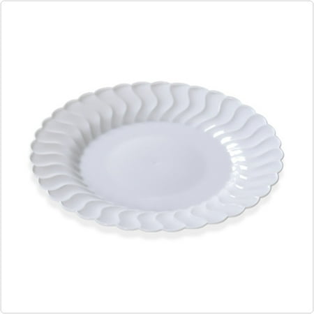 9 Dia. Flairware White Plastic Dinner Plates 18/PK Pack of 3