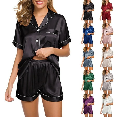 Summer Women s Pajamas Pants Home Short Style Silk Fabric Loose Nightdress Set Solid Color
Summer Women s Pajamas Pants Home Short Style Silk Fabric Loose Nightdress Set Solid Color
