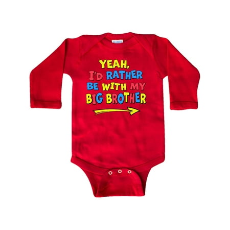 Inktastic Yeah I d Rather be with My Big Brother Red Yellow Blue Gift Baby Boy or Baby Girl Long Sleeve Bodysuit
Inktastic Yeah I d Rather be with My Big Brother Red Yellow Blue Gift Baby Boy or Baby Girl Long Sleeve Bodysuit