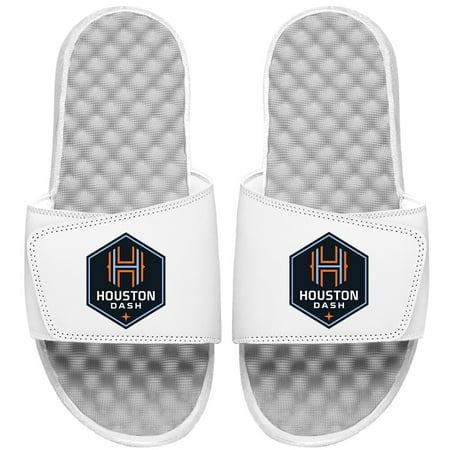 Men s ISlide White Houston Dash Primary Logo Slide Sandals