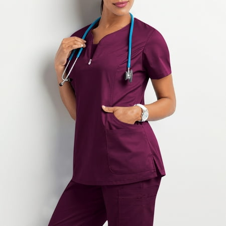 Muxika Scrubs for Women V-Neck Short Sleeve Scrubs Top with Pockets Womens Tops Blouses Solid Comfortable Workwear Work Uniform T-Shirt Tee Shirts
Muxika Scrubs for Women V-Neck Short Sleeve Scrubs Top with Pockets Womens Tops Blouses Solid Comfortable Workwear Work Uniform T-Shirt Tee Shirts