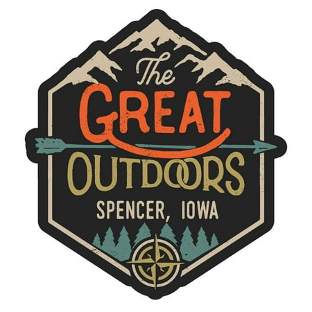 Spencer Iowa The Great Outdoors Design 4-Inch Magnet