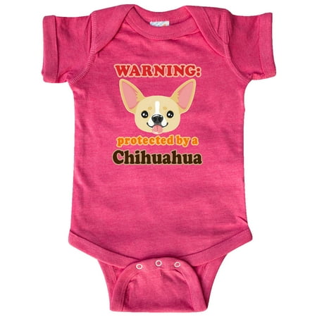 Inktastic Protected by a Chihuahua Gift Baby Boy or Baby Girl Bodysuit
