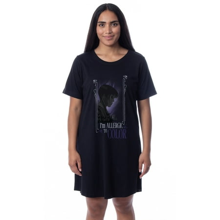 Wednesday Womens I m Allergic To Color Nightgown Sleep Pajama Shirt (XX-Large)
Wednesday Womens I m Allergic To Color Nightgown Sleep Pajama Shirt (XX-Large)