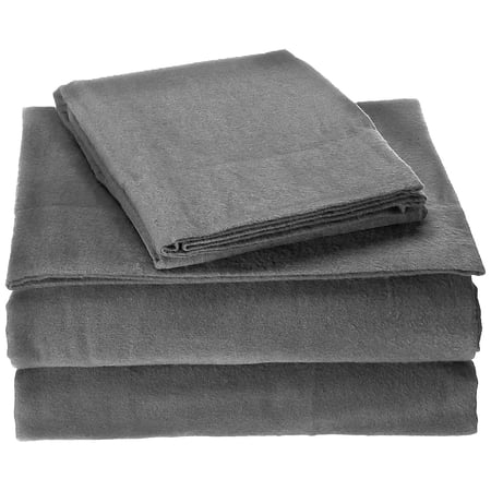 Brielle Flannel 100% Cotton Full Sheet Set (Set of 4) Grey