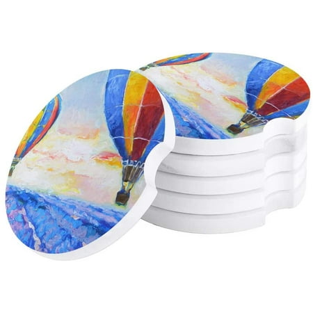 FMSHPON Hot Air Balloon over Lavender Field Set of 4 Car Coaster for Drinks Absorbent Ceramic Stone Coasters Cup Mat with Cork Base for Home Kitchen Room Coffee Table Bar Decor
FMSHPON Hot Air Balloon over Lavender Field Set of 4 Car Coaster for Drinks Absorbent Ceramic Stone Coasters Cup Mat with Cork Base for Home Kitchen Room Coffee Table Bar Decor