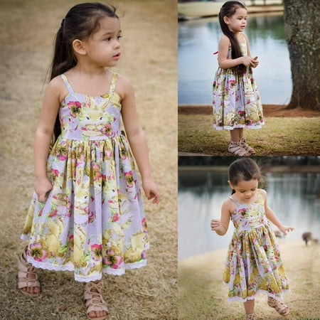 Rewenti Toddler Baby Girls Easter Cartoon Printed Suspender Princess Dress Purple 90(90) 
Rewenti Toddler Baby Girls Easter Cartoon Printed Suspender Princess Dress Purple 90(90)