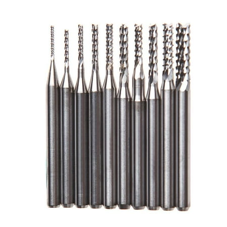 OOKWE 10Pcs 1/8 0.8-3.175mm Drill Bits Engraving Cutter Rotary PCB CNC End Mill Set
OOKWE 10Pcs 1/8 0.8-3.175mm Drill Bits Engraving Cutter Rotary PCB CNC End Mill Set
