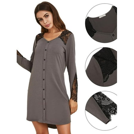 Women Simple Plus Size Pajamas Lace Stitching Solid Color Breathable Nightgown Multi-color Optional
Women Simple Plus Size Pajamas Lace Stitching Solid Color Breathable Nightgown Multi-color Optional