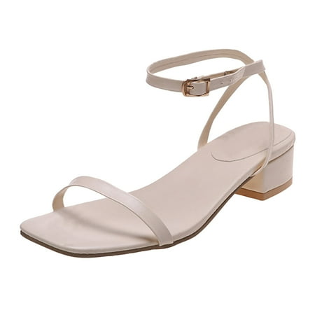 QYZEU Womens Boot Slippers Sandals for Women Size 5 Ladies Fashion Solid Color Leather Open Toe Heel Buckle Sandals
QYZEU Womens Boot Slippers Sandals for Women Size 5 Ladies Fashion Solid Color Leather Open Toe Heel Buckle Sandals