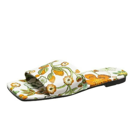 Follure Girl women s casual shoes Ladies Summer Fashion Plus Size Casual Flowers Flat-Bottomed Slippers White 37 
Follure Girl women s casual shoes Ladies Summer Fashion Plus Size Casual Flowers Flat-Bottomed Slippers White 37