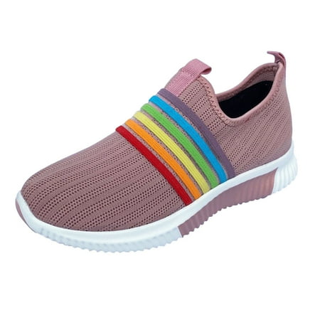 Hinvhai Clearance Mesh Sport Shoes for Women Women s Rainbow Slip On Mesh Breathable Sport Sneakers Shoes Pink 10(42)
Hinvhai Clearance Mesh Sport Shoes for Women Women s Rainbow Slip On Mesh Breathable Sport Sneakers Shoes Pink 10(42)