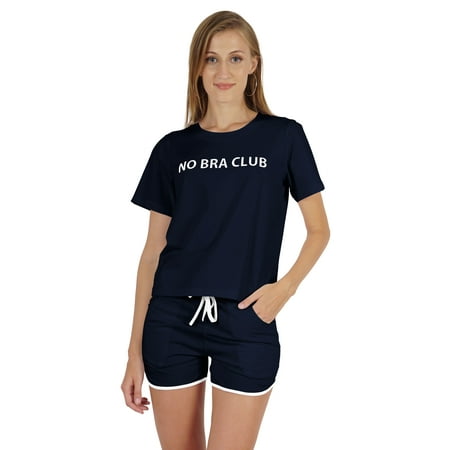 Inkmeso Women s Short Sleeve No Bra Club Go Braless Funny No Bra Day Nightwear Set
Inkmeso Women s Short Sleeve No Bra Club Go Braless Funny No Bra Day Nightwear Set