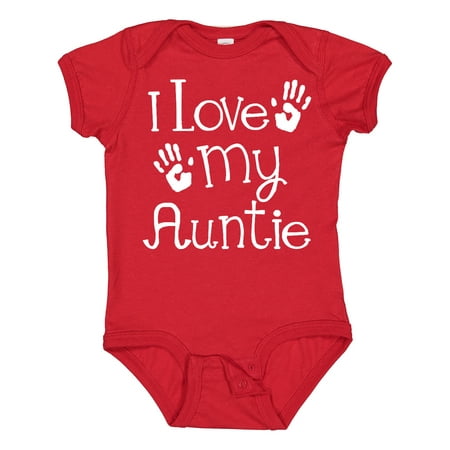 Inktastic My Auntie Loves Me Childs Gift Baby Boy or Baby Girl Bodysuit