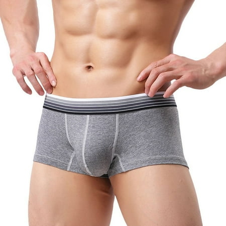 Mens Boxers Underwear Cotton Button U Convex Triangle Panties Male Underpants