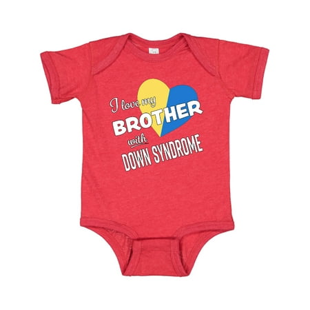 Inktastic I Love my Brother with Down Syndrome Gift Baby Boy or Baby Girl Bodysuit