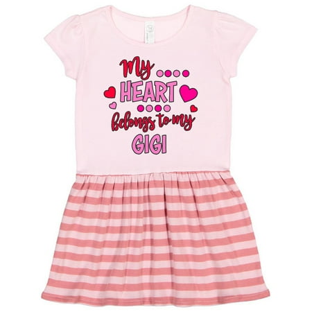 Inktastic My Heart Belongs to my Gigi Gift Toddler Girl Dress