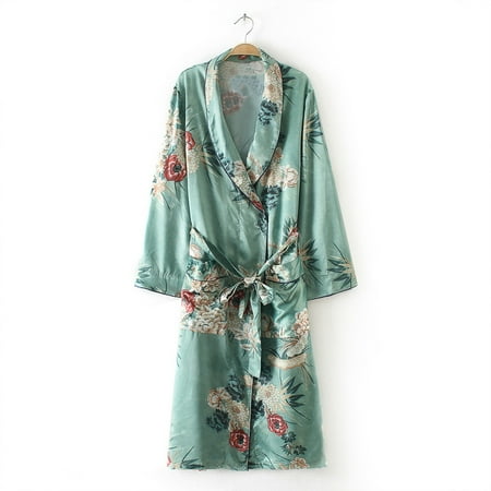 QWERTYU Womens Satin Silky Kimono Sleepwear Bridesmaid Robe Floral Long Long Sleeve Bride Party Loungewear Bathrobe Robes Green XL
QWERTYU Womens Satin Silky Kimono Sleepwear Bridesmaid Robe Floral Long Long Sleeve Bride Party Loungewear Bathrobe Robes Green XL