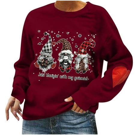 Sweatshirt Women Casual Long Sleeve Print Shirts Plus Size Blouse Crewneck Pullover
Sweatshirt Women Casual Long Sleeve Print Shirts Plus Size Blouse Crewneck Pullover