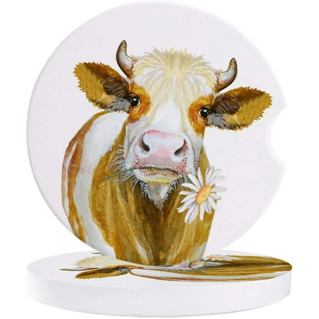 KXMDXA Farm Cow with White Daisies Set of 6 Car Coaster for Drinks Absorbent Ceramic Stone Coasters Cup Mat with Cork Base for Home Kitchen Room Coffee Table Bar Decor
KXMDXA Farm Cow with White Daisies Set of 6 Car Coaster for Drinks Absorbent Ceramic Stone Coasters Cup Mat with Cork Base for Home Kitchen Room Coffee Table Bar Decor