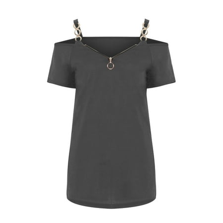 Simplmasygenix Women Tops Summer Clearance Women Solid V-neck Short Sleeve Strapless T Shirt Polluver Blouse Tank Tops
Simplmasygenix Women Tops Summer Clearance Women Solid V-neck Short Sleeve Strapless T Shirt Polluver Blouse Tank Tops