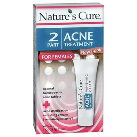 Nature's Cure 2 Part Acne Treatment for Females 1 Each (Pack of 4)