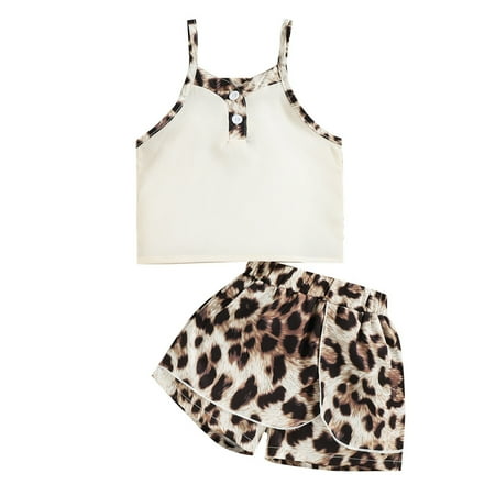 Summer Toddler Girls Sleeveless Leopard Prints Tops Skirt Two Piece Outfits Set For Kids Clothes Size 1 Years-6 Years
Summer Toddler Girls Sleeveless Leopard Prints Tops Skirt Two Piece Outfits Set For Kids Clothes Size 1 Years-6 Years