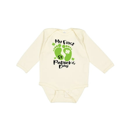 Inktastic My 1st St. Patrick s Day with Green Baby Footprints Gift Baby Boy or Baby Girl Long Sleeve Bodysuit
Inktastic My 1st St. Patrick s Day with Green Baby Footprints Gift Baby Boy or Baby Girl Long Sleeve Bodysuit