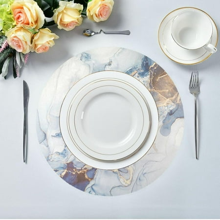 Hidove Luxury Marble Texture Round Placemats 1pc Non Slip Heat Resistant Washable Table Mats for Kitchen Dining Table Decoration 15.4
Hidove Luxury Marble Texture Round Placemats 1pc Non Slip Heat Resistant Washable Table Mats for Kitchen Dining Table Decoration 15.4