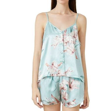 Homgro Women s Sexy Satin Cami Shorts Pajama Set Pj Sleepwear Button Down Camisole Lingerie Spaghetti Strap 2 Piece Sets Slik Nightwear V Neck Solid Sleep Light Green Large
Homgro Women s Sexy Satin Cami Shorts Pajama Set Pj Sleepwear Button Down Camisole Lingerie Spaghetti Strap 2 Piece Sets Slik Nightwear V Neck Solid Sleep Light Green Large