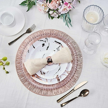 BalsaCircle 6 Rose Gold 15 Spike Design Round Vinyl PLacemats Wedding Party Decor
BalsaCircle 6 Rose Gold 15 Spike Design Round Vinyl PLacemats Wedding Party Decor