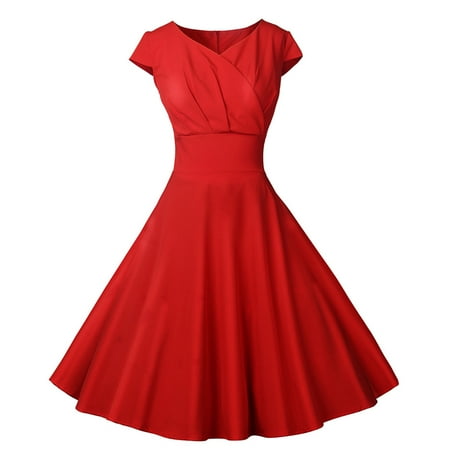 MENRKOO Dresses for Women 2022 Women s Summer Trendy Short Sleeve V Neck Vintage Solid Party Swing Corset Big Hem Skirt Dress Red S-
MENRKOO Dresses for Women 2022 Women s Summer Trendy Short Sleeve V Neck Vintage Solid Party Swing Corset Big Hem Skirt Dress Red S-