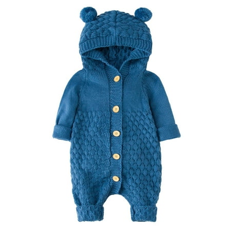 Dadaria Toddler Sweater 3-24months Newborn Infant Baby Girls Boys Winter Warm Coat Knit Outwear Hooded Jumpsuit Dark Blue 6-12 Months Toddler
Dadaria Toddler Sweater 3-24months Newborn Infant Baby Girls Boys Winter Warm Coat Knit Outwear Hooded Jumpsuit Dark Blue 6-12 Months Toddler