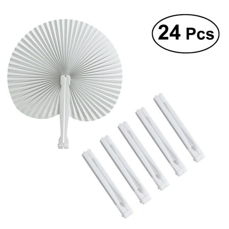 24pcs Folding Fan Handheld Fans Paper Folded Fan Circular Paper Fan for Wedding Party
24pcs Folding Fan Handheld Fans Paper Folded Fan Circular Paper Fan for Wedding Party