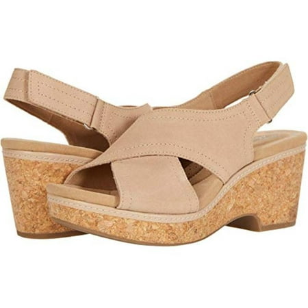 Clarks womens Giselle Cove Sand Leather Size 8.0