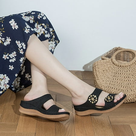 Vedolay Flat Sandals for Women Womens Wedge Sandals Peep Toe Slip On Backless Platform Sandal Shoes Brown 9
Vedolay Flat Sandals for Women Womens Wedge Sandals Peep Toe Slip On Backless Platform Sandal Shoes Brown 9