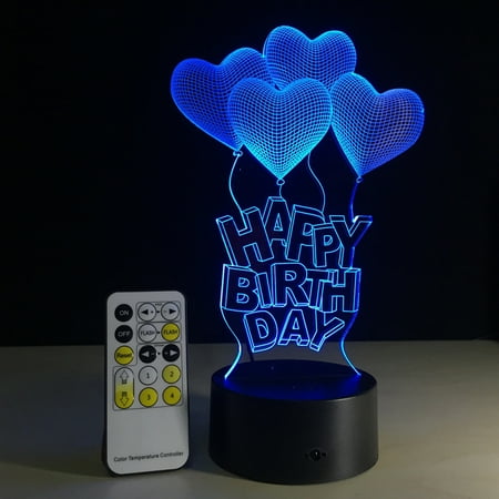 3D Lamp Visual Light Effect Touch Switch & Colors Changes Night Light (Happy Birthday)
3D Lamp Visual Light Effect Touch Switch & Colors Changes Night Light (Happy Birthday)