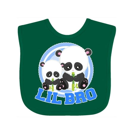 Inktastic Lil Bro Panda Gift Baby Boy or Baby Girl Bib