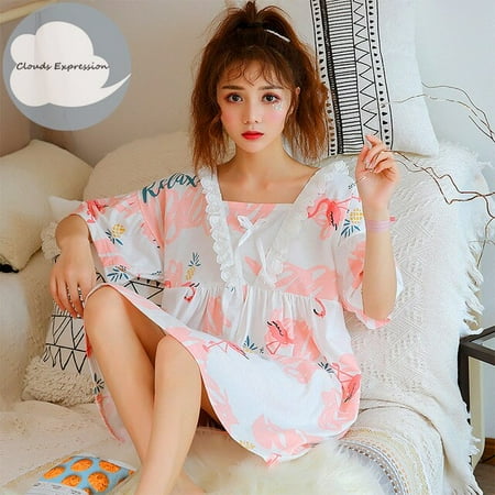 QWZNDZGR Summer Cotton M-5XL Sleepwear Women Nightdress Womens Cotton Cartoon Ladies Nightgown Sexy Nightwear Plus Size Home Sleep Dress
QWZNDZGR Summer Cotton M-5XL Sleepwear Women Nightdress Womens Cotton Cartoon Ladies Nightgown Sexy Nightwear Plus Size Home Sleep Dress