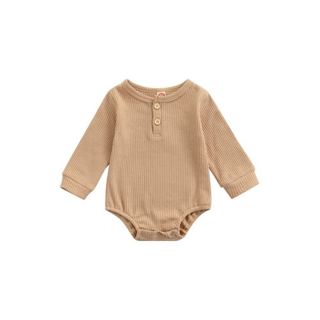 Canrulo Autumn Infant Baby Boys Girls Rompers Solid Button Long Sleeve Causal Jumpsuits Outwears Coffee 0-3 Months
Canrulo Autumn Infant Baby Boys Girls Rompers Solid Button Long Sleeve Causal Jumpsuits Outwears Coffee 0-3 Months