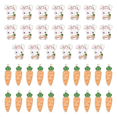 Earring Charms 40Pcs Easter Themed Earring Charms Carrot Rabbit Shaped Pendants Jewelry DIY Pendants
Earring Charms 40Pcs Easter Themed Earring Charms Carrot Rabbit Shaped Pendants Jewelry DIY Pendants