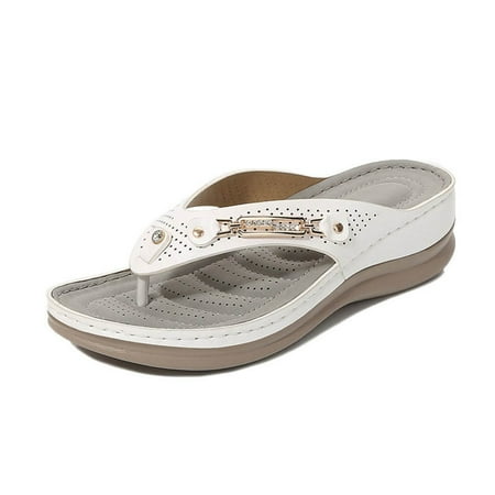 Women s Arch Soft Cushion Flip Flops Thong Sandals Support Casual Orthotics Sandals 36 White
Women s Arch Soft Cushion Flip Flops Thong Sandals Support Casual Orthotics Sandals 36 White