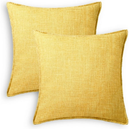 CaliTime Throw Pillow Cases Pack of 2 Cotton Thread Stitching Edges 2 Tone Woven Rustic Linen Cushion Covers for Couch Sofa Home Farmhouse Decoration 16x16 Inches Yellow
CaliTime Throw Pillow Cases Pack of 2 Cotton Thread Stitching Edges 2 Tone Woven Rustic Linen Cushion Covers for Couch Sofa Home Farmhouse Decoration 16x16 Inches Yellow