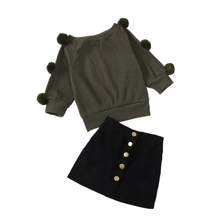 EHTMSAK Toddler Baby Children Girl Long Sleeve Outfits Clothing Set Sweater and Skirt Set Faux Fur Green 2Y-7Y 120
EHTMSAK Toddler Baby Children Girl Long Sleeve Outfits Clothing Set Sweater and Skirt Set Faux Fur Green 2Y-7Y 120