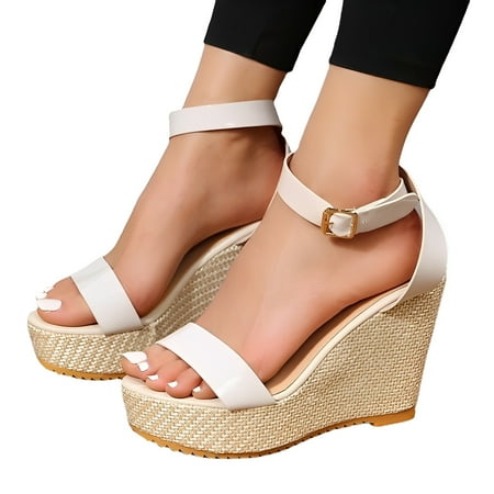 One buckle large size empty Roman sandals
