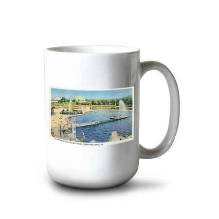 15 fl oz Ceramic Mug Hershey Pennsylvania Hershey Park; View of Pool and Bath House Dishwasher & Microwave Safe
15 fl oz Ceramic Mug Hershey Pennsylvania Hershey Park; View of Pool and Bath House Dishwasher & Microwave Safe