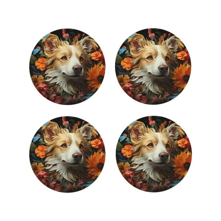 Leather Coasters with Heat-resistant for Drinks Vintage Colorful Flower Puppy -标题2 Round Shape
Leather Coasters with Heat-resistant for Drinks Vintage Colorful Flower Puppy -标题2 Round Shape